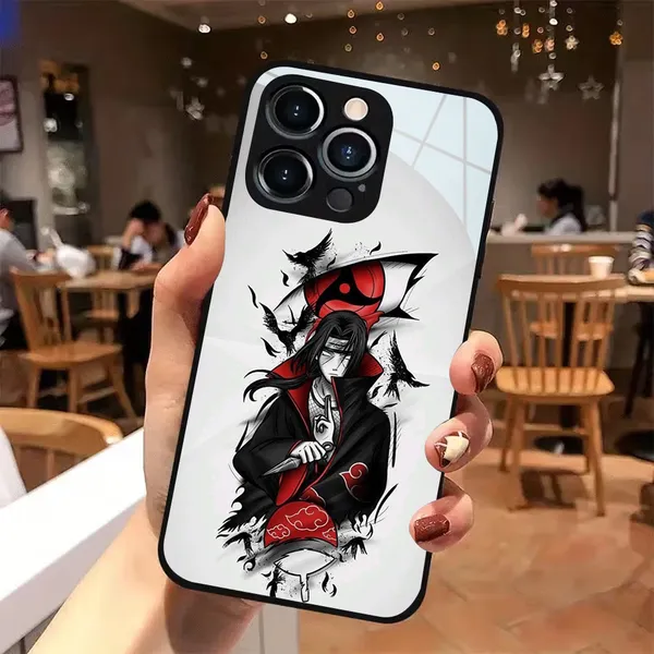White_Anime_Printed_Protective_Phone_Case