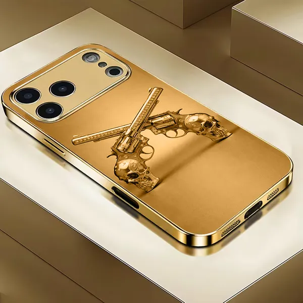 Gold_Decorative_Hard_Phone_Case_for_Smartphones