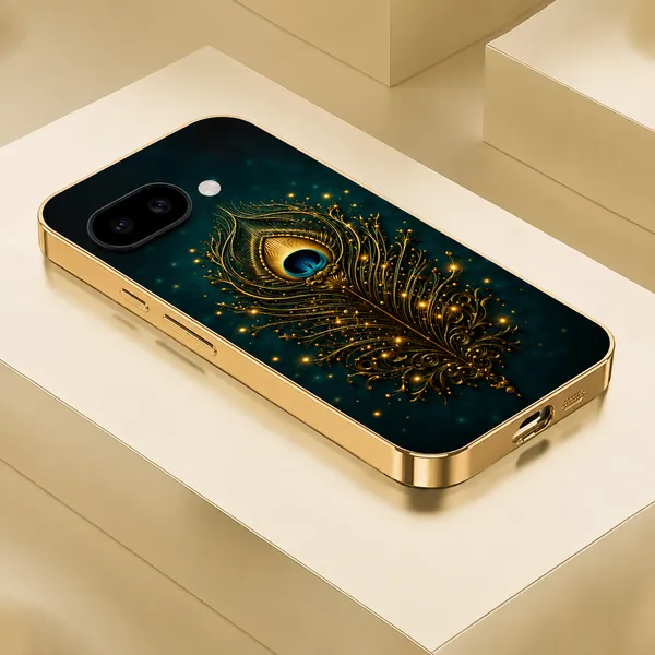 Gold_Peacock_Print_Protective_Phone_Case