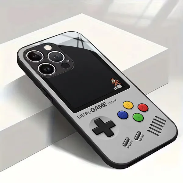 Gray_Retro_Game_Theme_Mobile_Phone_Case