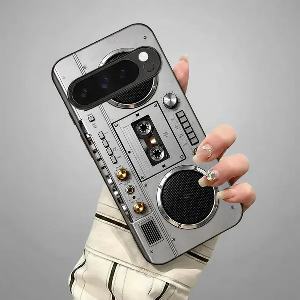 Silver_Retro_Boombox_Phone_Case_for_Smartphones