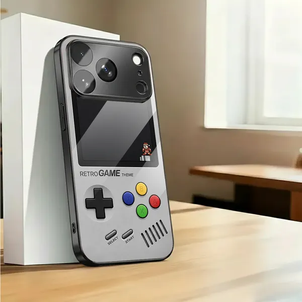 Gray_Retro_Game_Theme_Mobile_Phone_Case