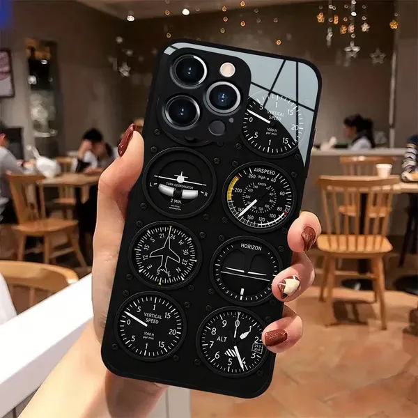 Black_Aviation_Dial_Design_Phone_Case