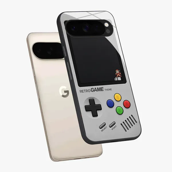 Gray_Retro_Game_Theme_Mobile_Phone_Case
