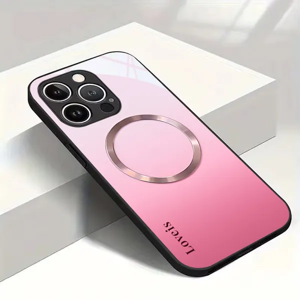 Pink_TPU_Magnetic_Ring_Phone_Case_for_Smartphones