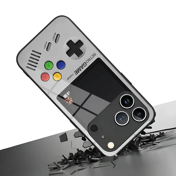 Gray_Retro_Game_Theme_Mobile_Phone_Case