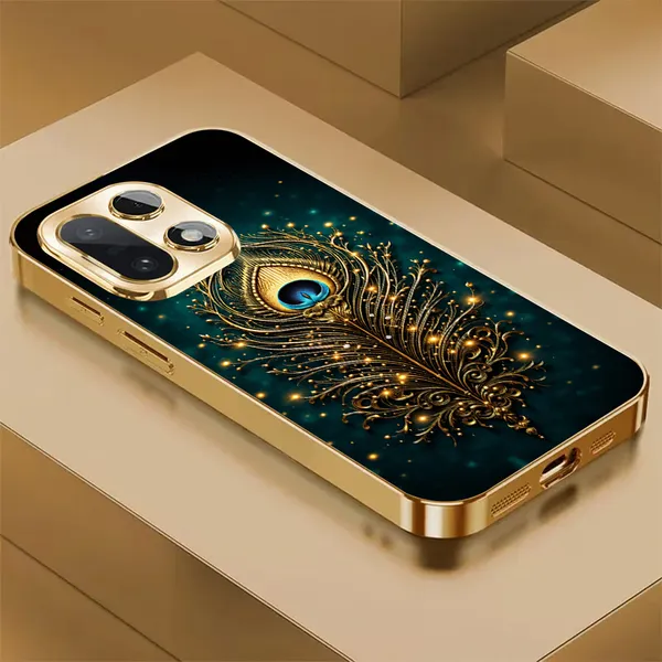 Gold_Peacock_Print_Protective_Phone_Case