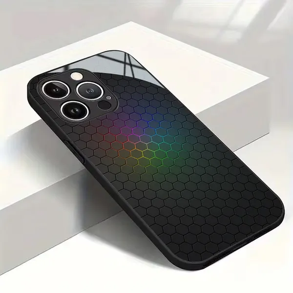 Black_Honeycomb_Pattern_Phone_Case