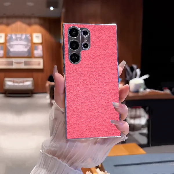 Pink_Textured_Protective_Phone_Case_With_Clear_Bumper