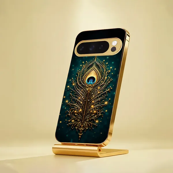 Gold_Peacock_Print_Protective_Phone_Case