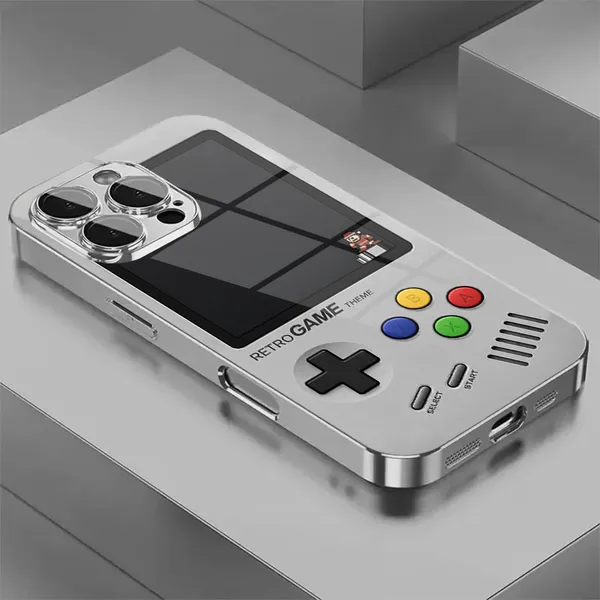 Gray_Retro_Game_Theme_Mobile_Phone_Case