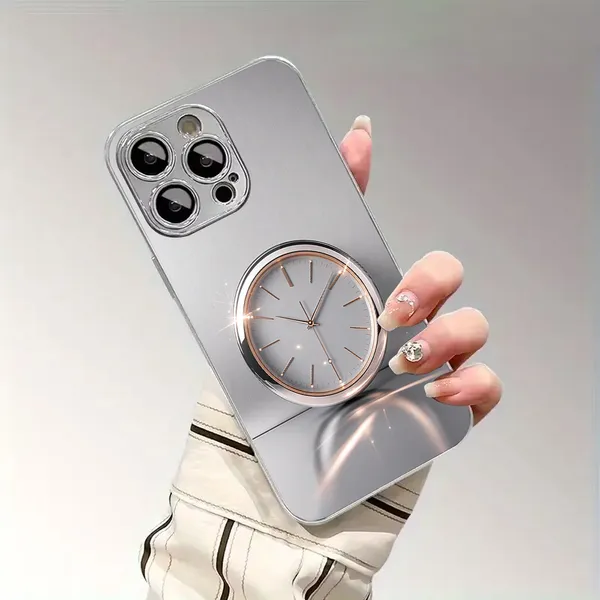 Silver_Analog_Clock_Design_Phone_Case