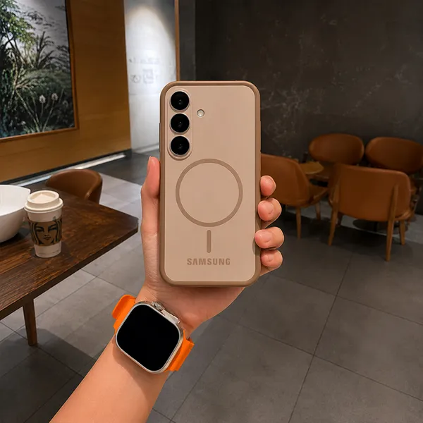 Beige_Magnetic_Ring_Phone_Case