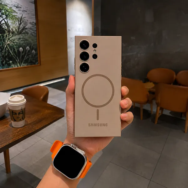 Beige_Magnetic_Ring_Phone_Case