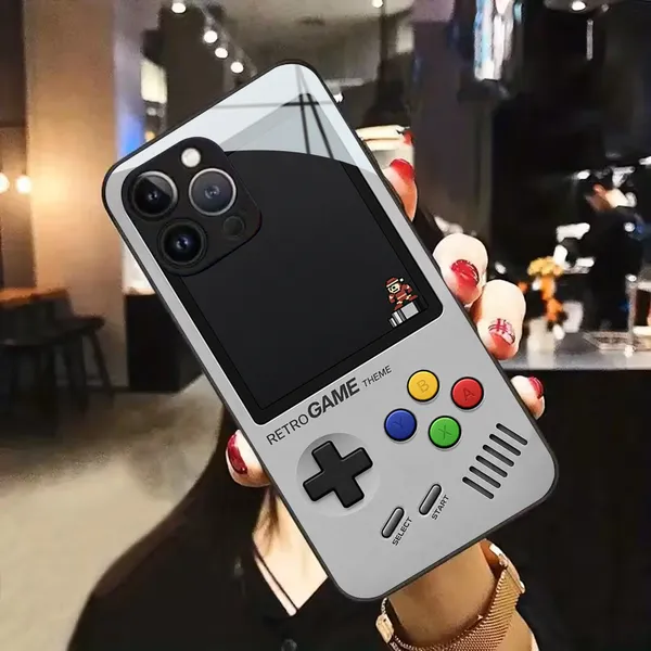 Gray_Retro_Game_Theme_Mobile_Phone_Case