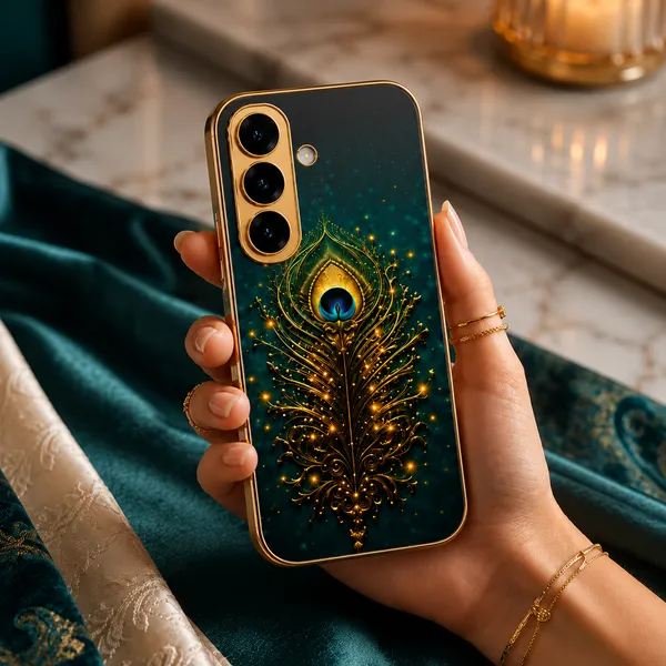 Gold_Peacock_Print_Protective_Phone_Case