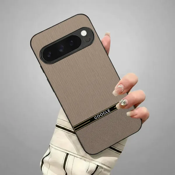 Beige_Textured_Phone_Case_With_Black_Gold_Stripe