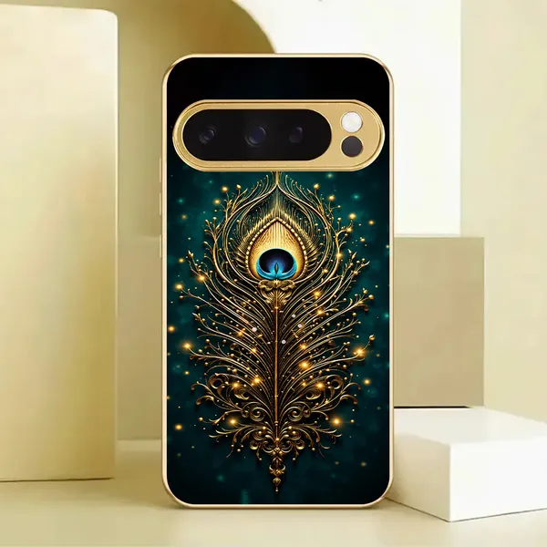 Gold_Peacock_Print_Protective_Phone_Case