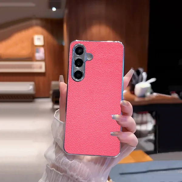 Pink_Textured_Protective_Phone_Case_With_Clear_Bumper