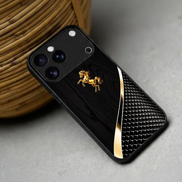 Black_Horse_Print_Textured_Phone_Case