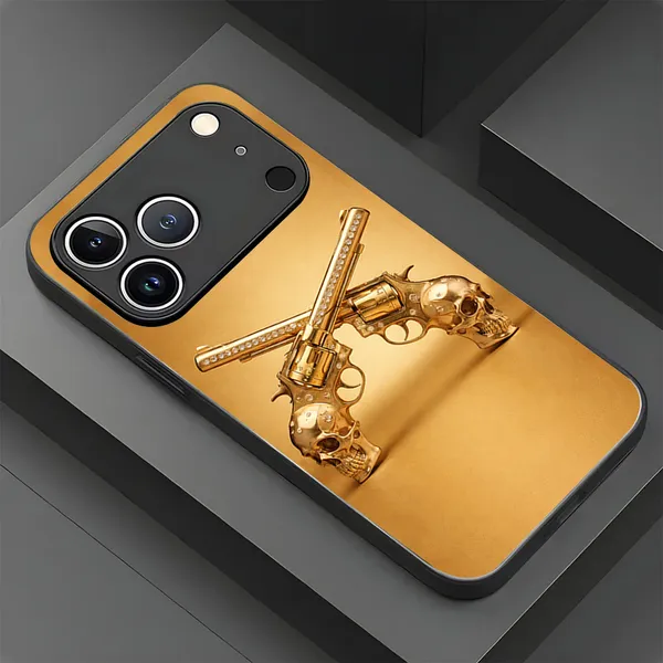 Gold_Decorative_Hard_Phone_Case_for_Smartphones