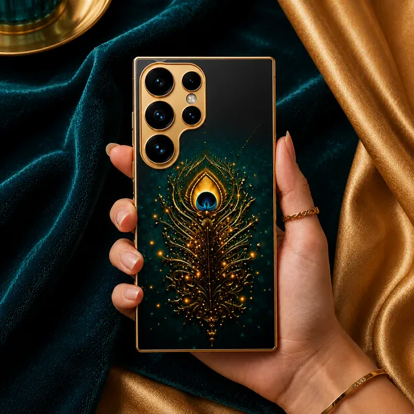 Gold_Peacock_Print_Protective_Phone_Case