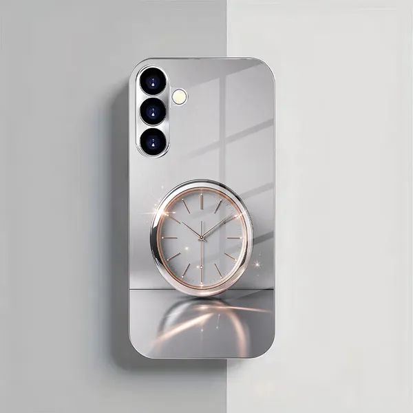 Silver_Analog_Clock_Design_Phone_Case