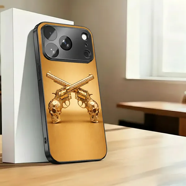 Gold_Decorative_Hard_Phone_Case_for_Smartphones