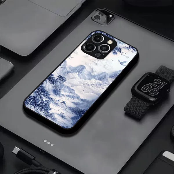 Blue_White_Scenic_Printed_Phone_Case