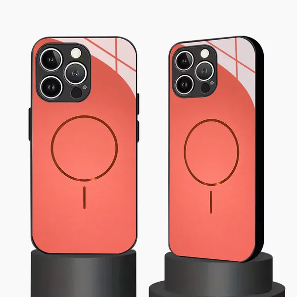 Peach_Transparent_Magnetic_Phone_Case