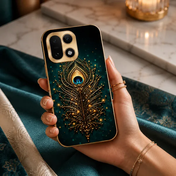 Gold_Peacock_Print_Protective_Phone_Case
