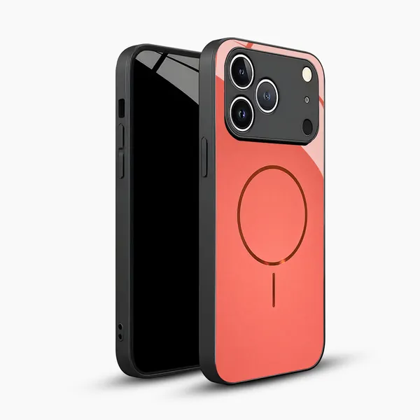 Peach_Transparent_Magnetic_Phone_Case