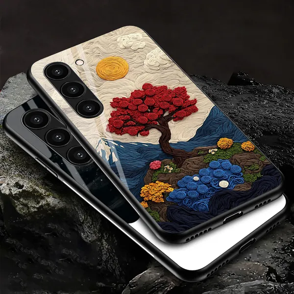 Artistic_Tree_Pattern_Textured_Phone_Case
