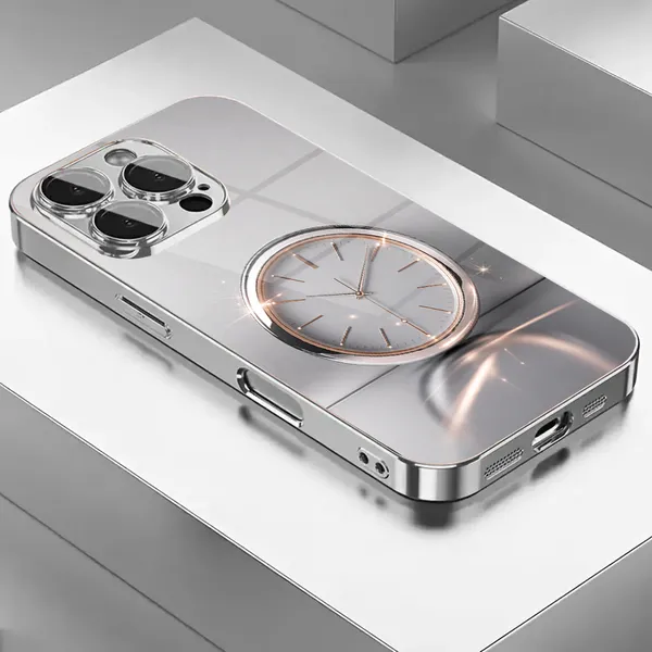 Silver_Analog_Clock_Design_Phone_Case