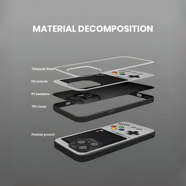 Gray_Retro_Game_Theme_Mobile_Phone_Case