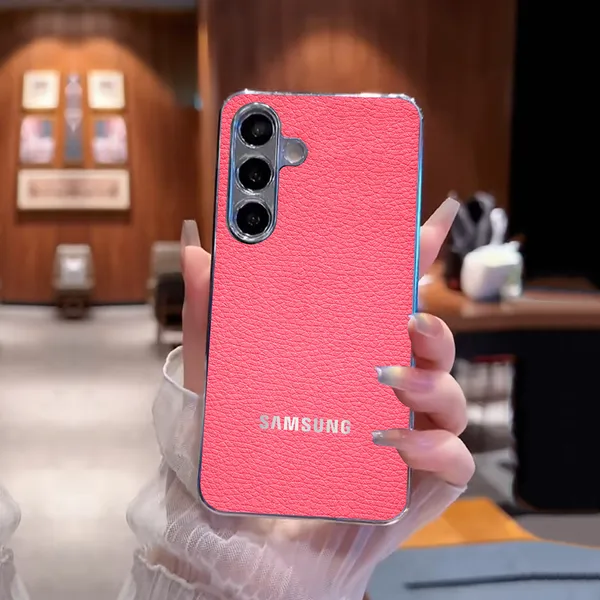 Pink_Textured_Protective_Phone_Case_With_Clear_Bumper