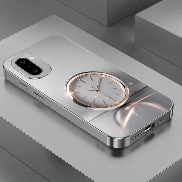 Silver_Analog_Clock_Design_Phone_Case