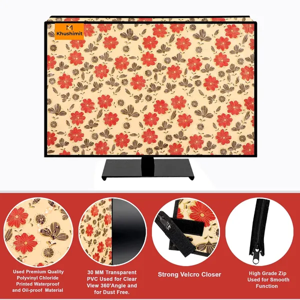 43_Inch_Led_Lcd_Smart_Tv_Cover_Comes_With_Transparent_30_Mm_Polythene_Layer_For_Clear_View_Dust_Free_Polyvinyl_Chloride_Waterproof_And_Oil_Proof_Fabric_Used_43_Inch_Km_43002