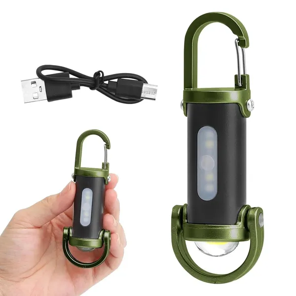 Cob_LED_Usb_Rechargeable_Carabiner_Keychain_Flashlight_-_Pack_of_2
