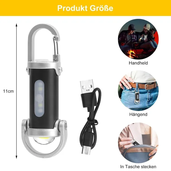 Cob_LED_Usb_Rechargeable_Carabiner_Keychain_Flashlight_-_Pack_of_2
