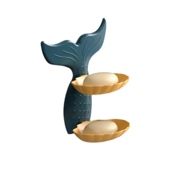 Plastic_Mermaid_Shape_Self-Adhesive_Double_Layer_Soap_Dish_Pack_of_3