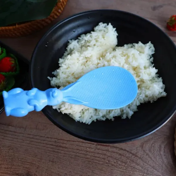 Plastic_Rabbit_Shape_Non-Stick_Standing_Rice_Paddle_Spoon_Pack_of_7