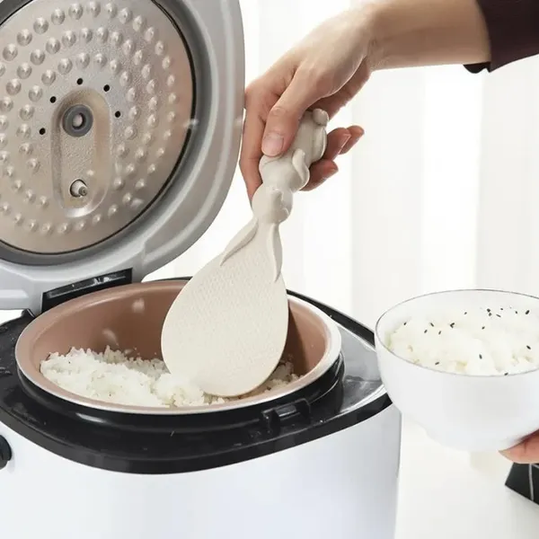 Plastic_Rabbit_Shape_Non-Stick_Standing_Rice_Paddle_Spoon_Pack_of_7