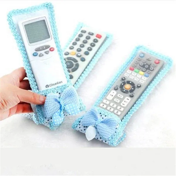 Blue_Fabric_Lace_Bowknot_Remote_Control_Dustproof_Cover_Pack_of_3