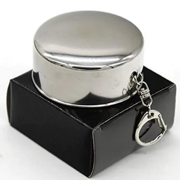 Stainless_Steel_Collapsible_Travel_Cup_130Ml_With_Keychain_-_Pack_of_2