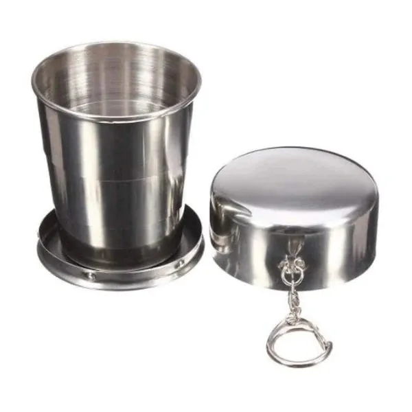 Stainless_Steel_Collapsible_Travel_Cup_130Ml_With_Keychain_-_Pack_of_2