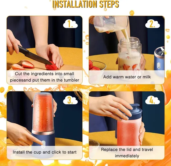 Bpa-Free_Plastic_Portable_Usb_Rechargeable_Blender_Cup_400Ml