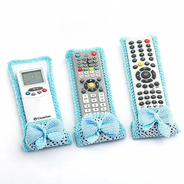 Blue_Fabric_Lace_Bowknot_Remote_Control_Dustproof_Cover_Pack_of_3