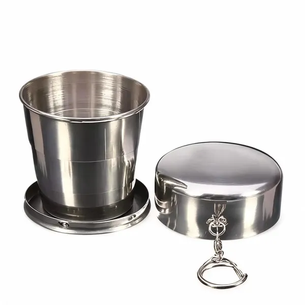 Stainless_Steel_Collapsible_Travel_Cup_130Ml_With_Keychain_-_Pack_of_2