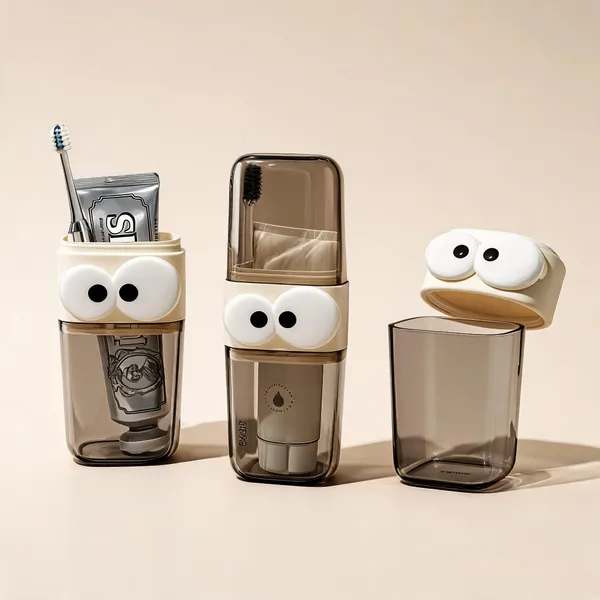 3-In-1_Eyeball_Cartoon_Travel_Toothbrush_Case_With_Rinsing_Cups_Pack_of_2